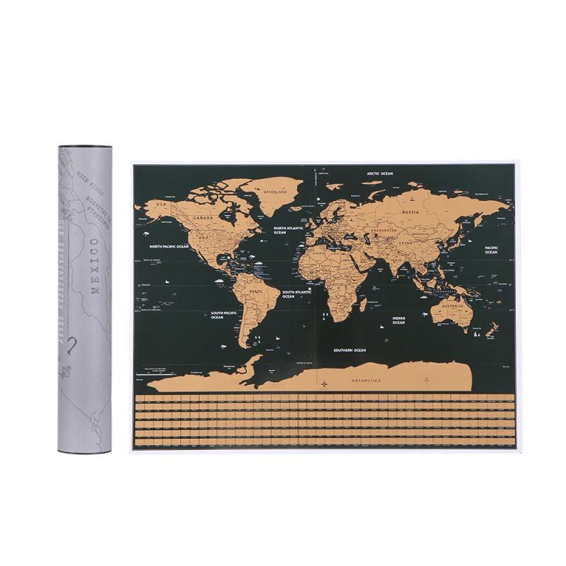 Harta lumii razuibila limba engleza drapeluri 82x59 cm multicolora