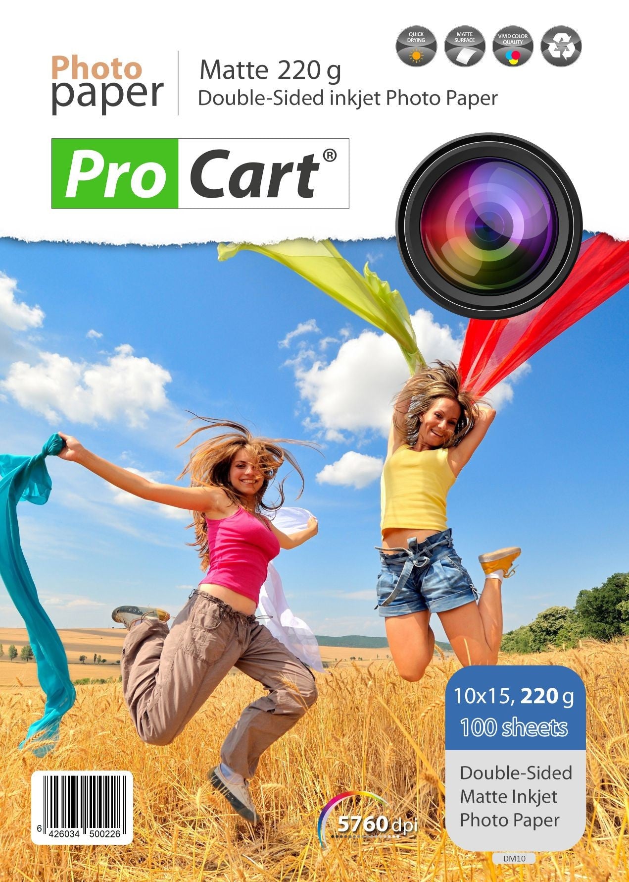 Hartie 10-15 foto dual side 220g cu suprafata mata 100 coli