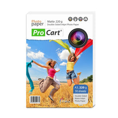 Hartie foto a3 matte inkjet printabila fata-verso 220 g 50 coli