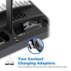 Incarcator controller multifunctional 6 in 1 pentru ps4ps4 props4 slim ventilatoare racire cu stand