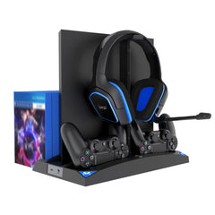 Incarcator controller multifunctional 6 in 1 pentru ps4ps4 props4 slim ventilatoare racire cu stand