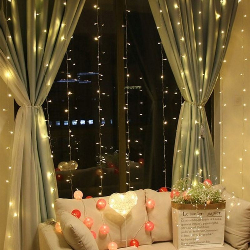 Instalatie tip Perdea 3x3m 300 Led-uri cu 8 moduri iluminare ip44