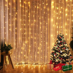 Instalatie tip Perdea 3x3m 300 Led-uri cu 8 moduri iluminare ip44