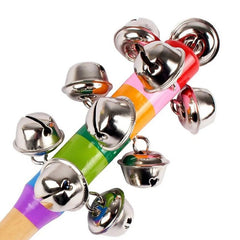 Instrument percutie cu 10 clopotei metalici jucarie zornaitoare