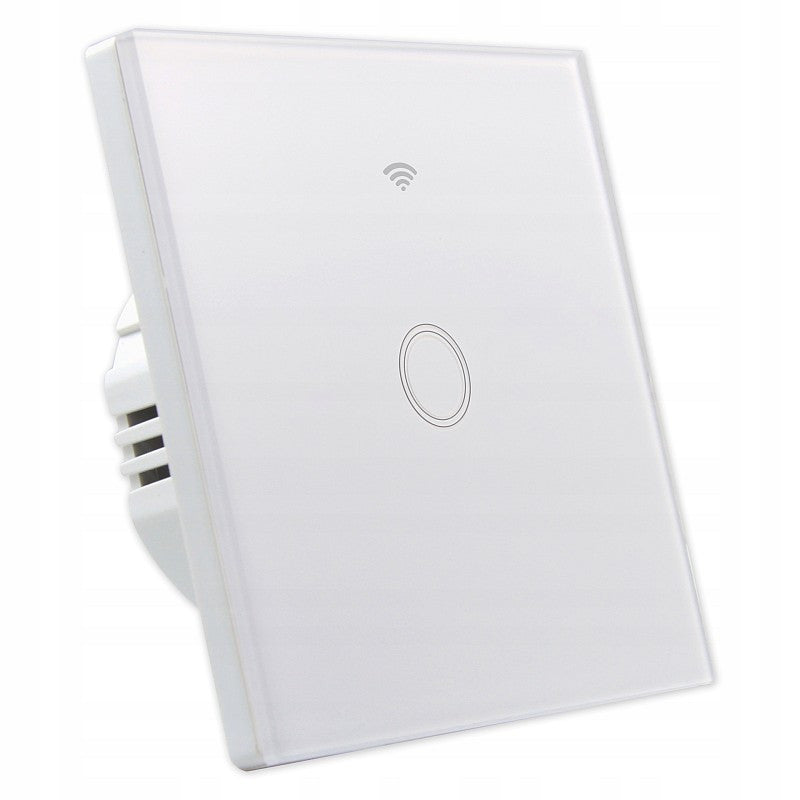 Intrerupator simplu smart touch wifi android si ios indicator led alb