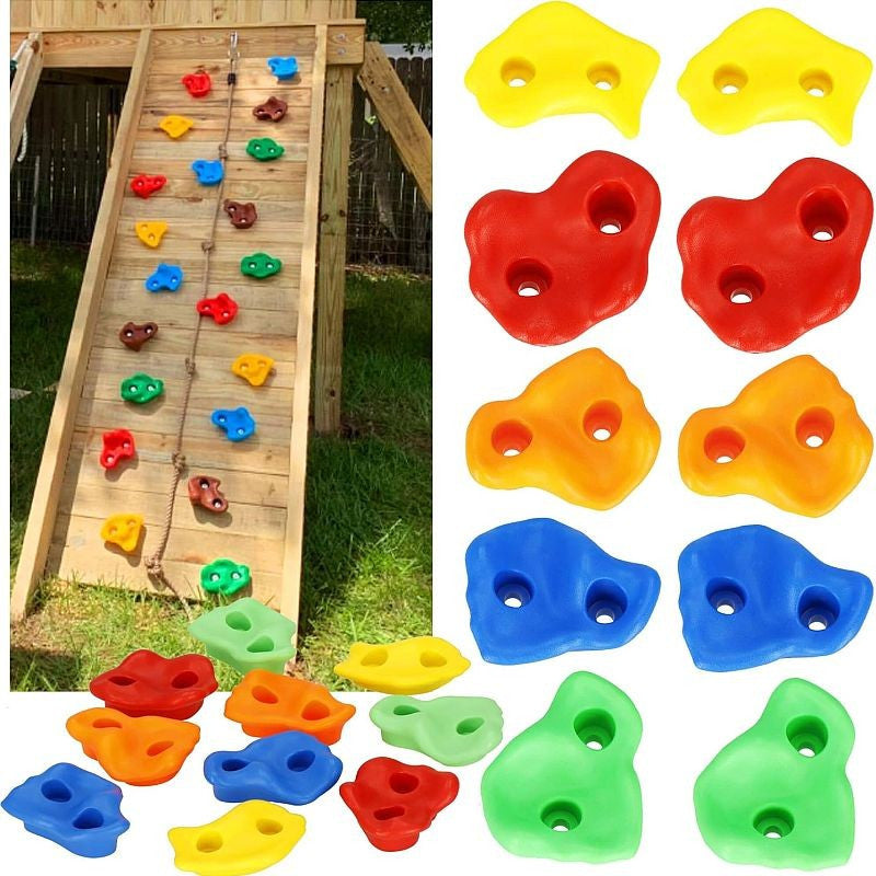 Joc alpinism set 10 pietre pentru catarat diferite forme colorate accesorii montare incluse