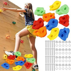 Joc alpinism set 10 pietre pentru catarat diferite forme colorate accesorii montare incluse