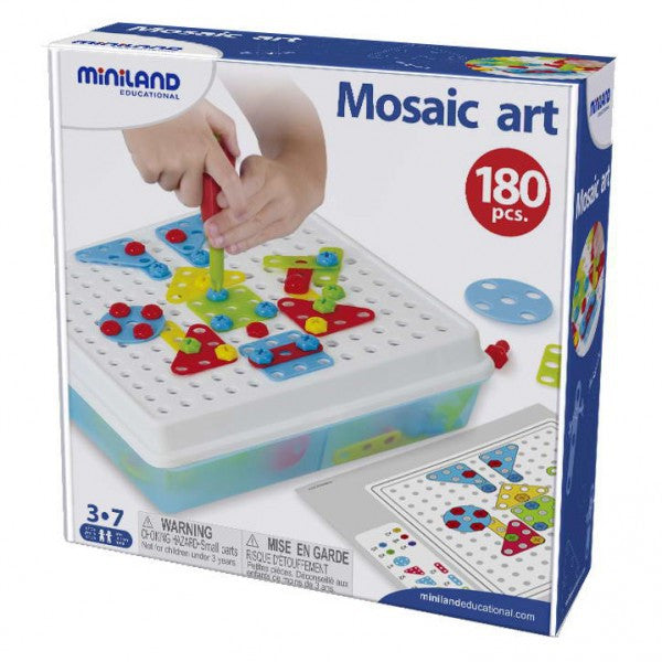 Joc constructii Mosaic Art  cu 180 de piese Miniland