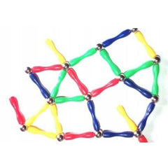 Joc de constructie Magnetic tije cu magnet in capat set 37 piese colorate