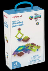 Joc de constructii cu piese translucide Piramide 25 piese