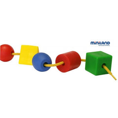 Joc Educativ cu Forme Geometrice de insirat 2.5 cm Miniland