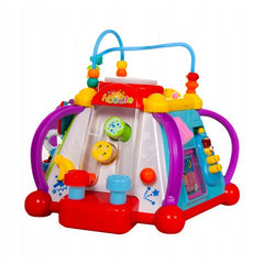 Jucarie educationala 6 pereti interactivi joc de lumini efecte sonore ciocan multicolor