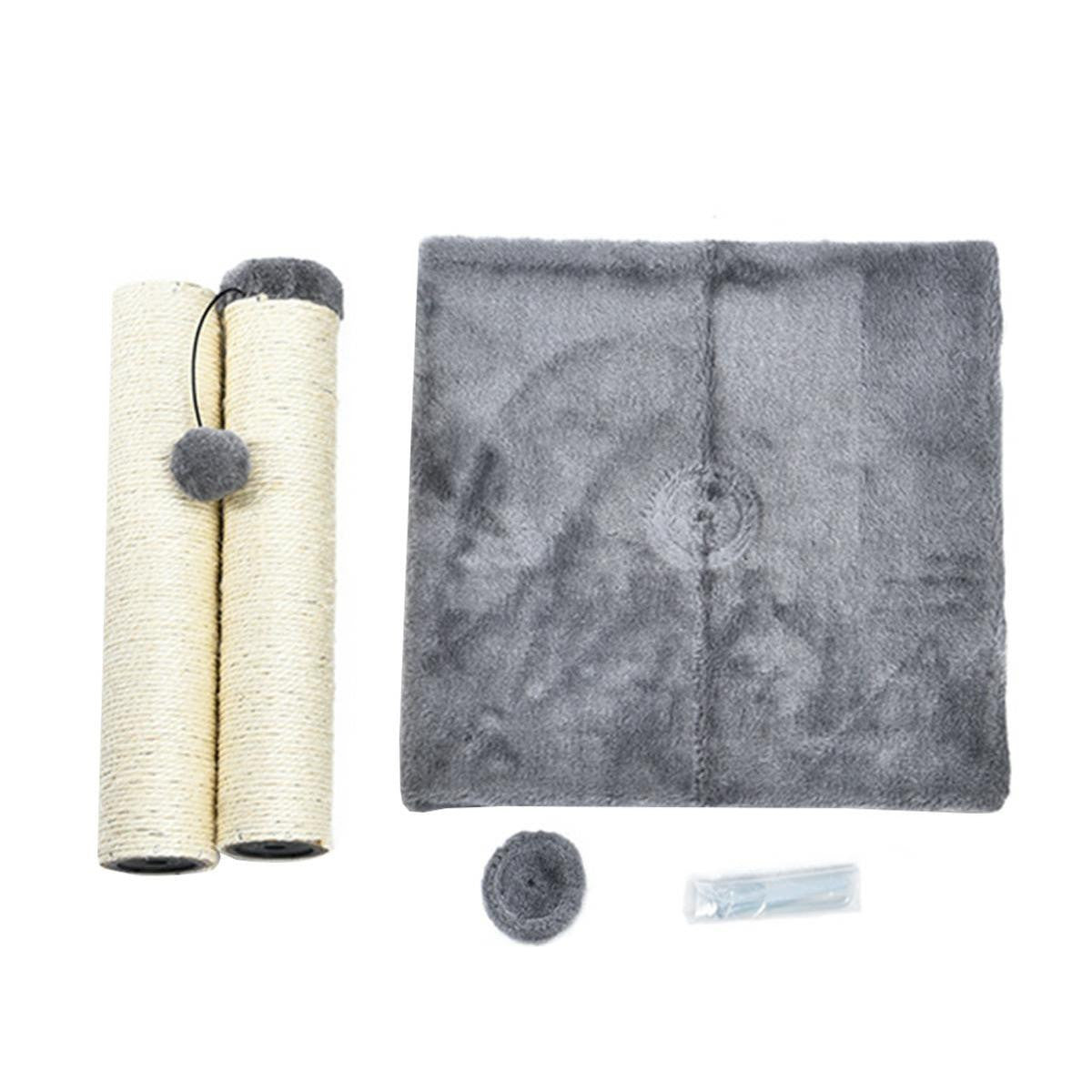 Jucarie interactiva pentru Pisici model Stalp cu Ciucur 100cm culoare bej