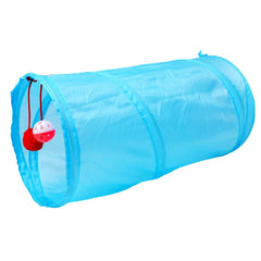 Jucarie pentru Pisica de tip Tunel lungime 50 cm culoare albastru
