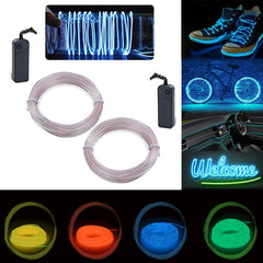 Kit fir luminos EL Wire pentru Tuning roti bicicleta lungime 4 m Alb