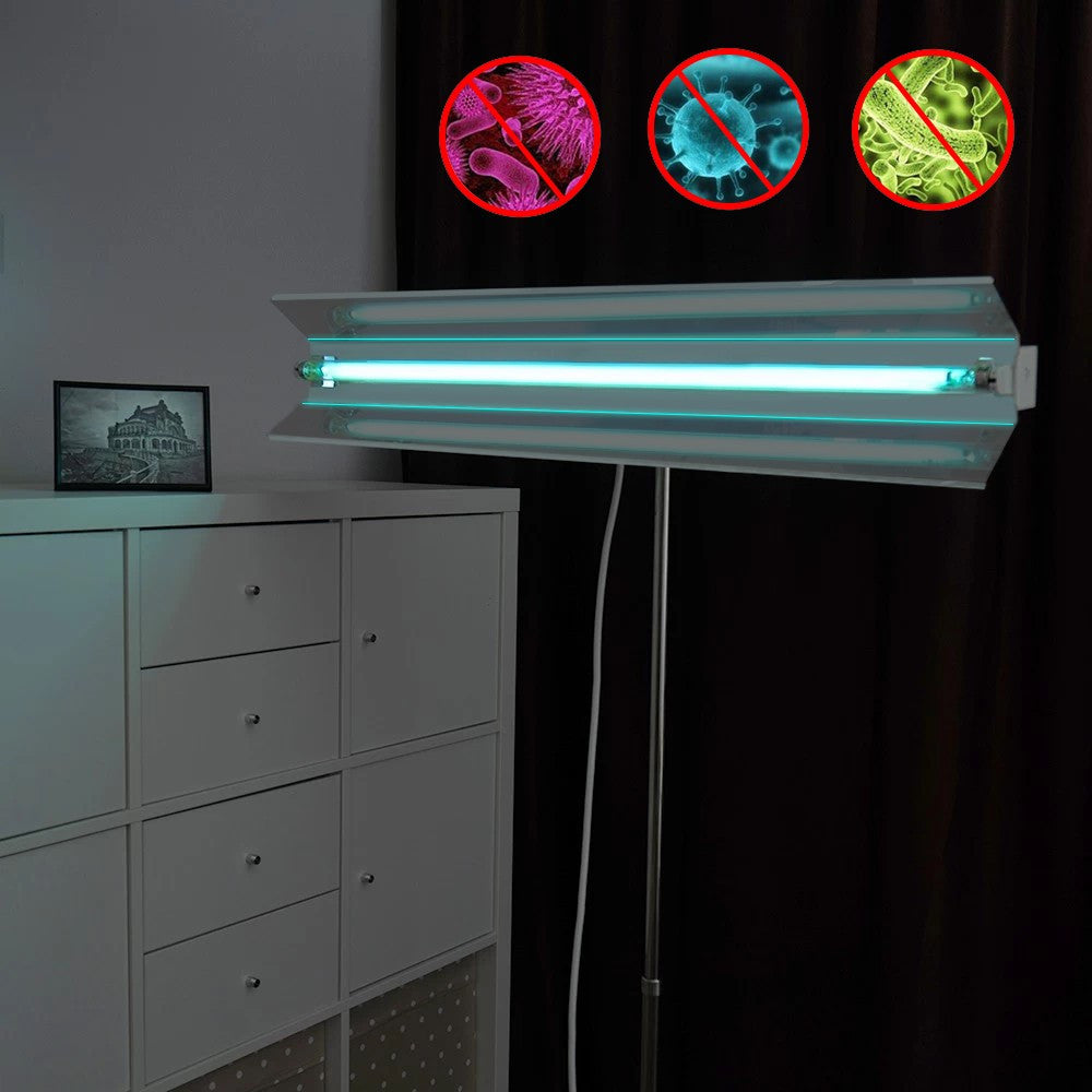 Lampa bactericida UVC 55w Orientabila stativ mobil inaltime reglabila sterilizare