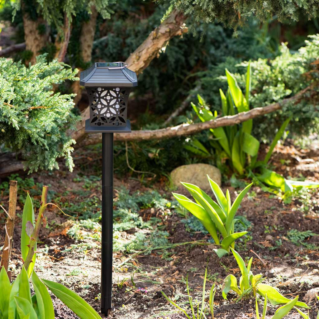 Lampa solara de exterior COMBO cu 12 LED-uri cu montaj la sol sau perete