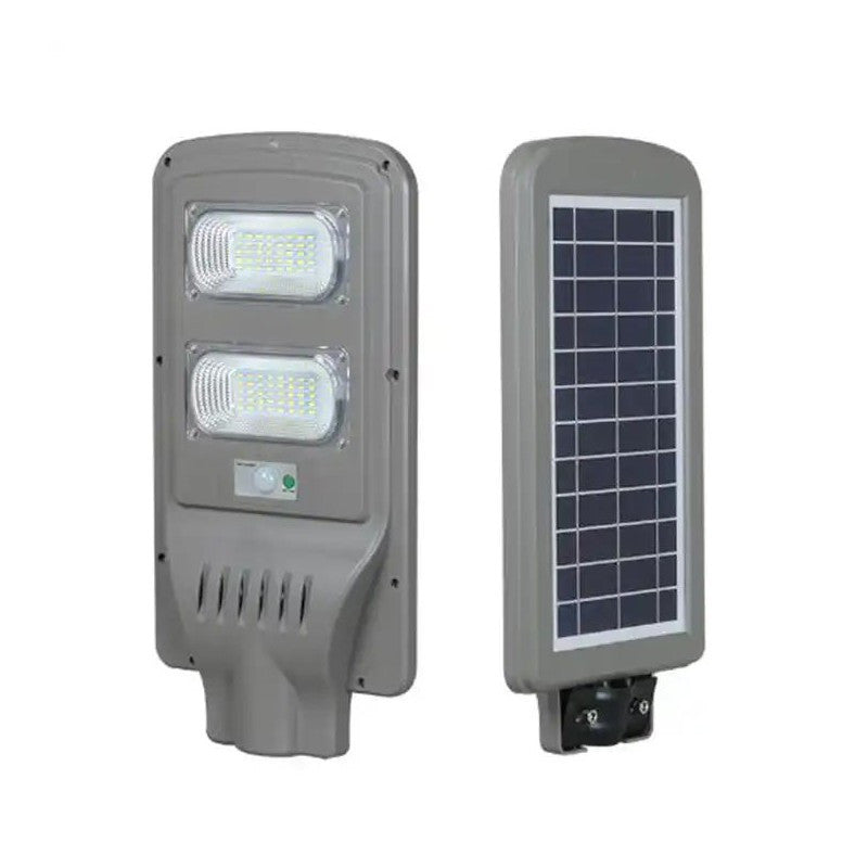 Lampa stradala led cu incarcare solara senzor miscare 40w timer 3 moduri telecomanda
