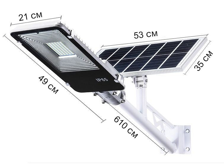 Lampa stradala solara 100w 206 led-uri 2 trepte iluminare telecomanda aluminiu