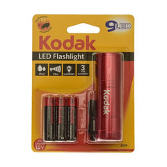 Lanterna 9 Led-uri 46 lumeni Metalica ip62 cu baterii Kodak