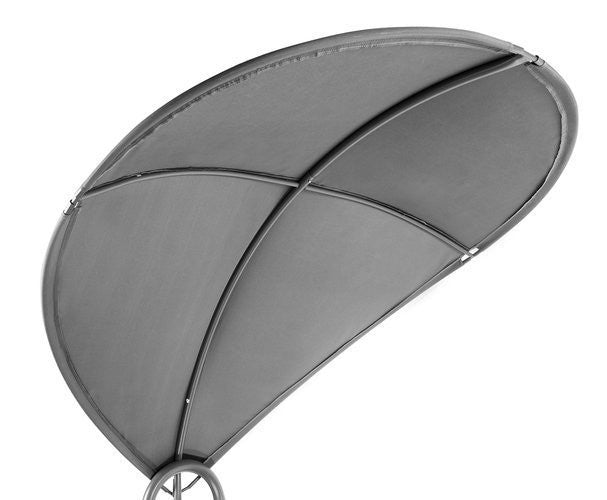 Leagan de gradina Ergonomic cu acoperis Umbrar si Perna - Gri