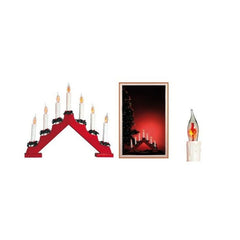 Lumanari Decorative de Craciun becuri tip flacara Home Rosu