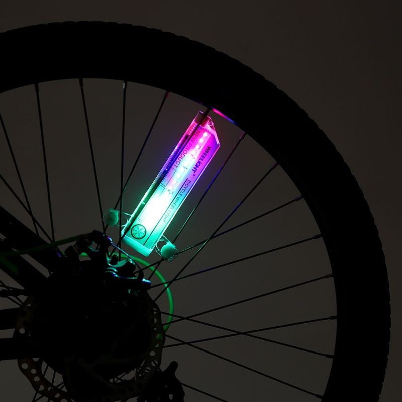 Lumina spita bicicleta 32 led-uri 4 culori 30 modele glow baterii aaa