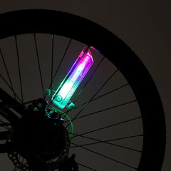 Lumina spita bicicleta 32 led-uri 4 culori 30 modele glow baterii aaa