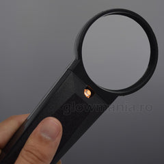 Lupa de mana 4X cu LED si Lentila din sticla