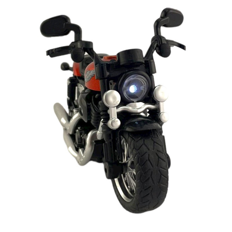 Macheta motocicleta 1:12 mecanism inertial efecte sonore far led 14-7.5-10 cm