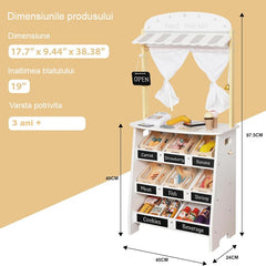 Magazin cu legume si fructe pentru copii pos casa de marcat lazi 45-24-97.5 cm