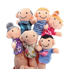 Marionete Family pentru degete 8 cm Set 6 figurine Papusi