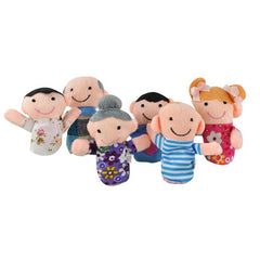 Marionete Family pentru degete 8 cm Set 6 figurine Papusi