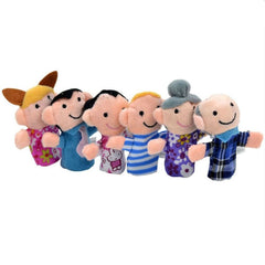 Marionete Family pentru degete 8 cm Set 6 figurine Papusi
