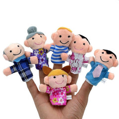 Marionete Family pentru degete 8 cm Set 6 figurine Papusi