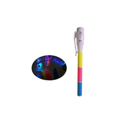 Marker invizibil  3 in 1 Rosu Verde si Albastru cu lanterna UV