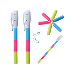 Marker invizibil  3 in 1 Rosu Verde si Albastru cu lanterna UV