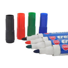 Marker tabla magnetica reincarcabil varf rotund 2.8 mm set 4 culori