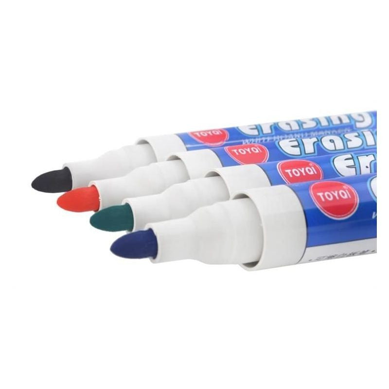 Marker tabla magnetica reincarcabil varf rotund 2.8 mm set 4 culori