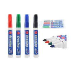 Marker tabla magnetica reincarcabil varf rotund 2.8 mm set 4 culori