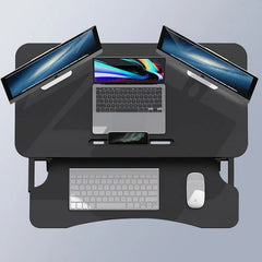 Masa ajustabila de birou sit-stand lucru in picioare sau sezut inaltime reglabila 14x51 cm suport smartphone cadru forma -