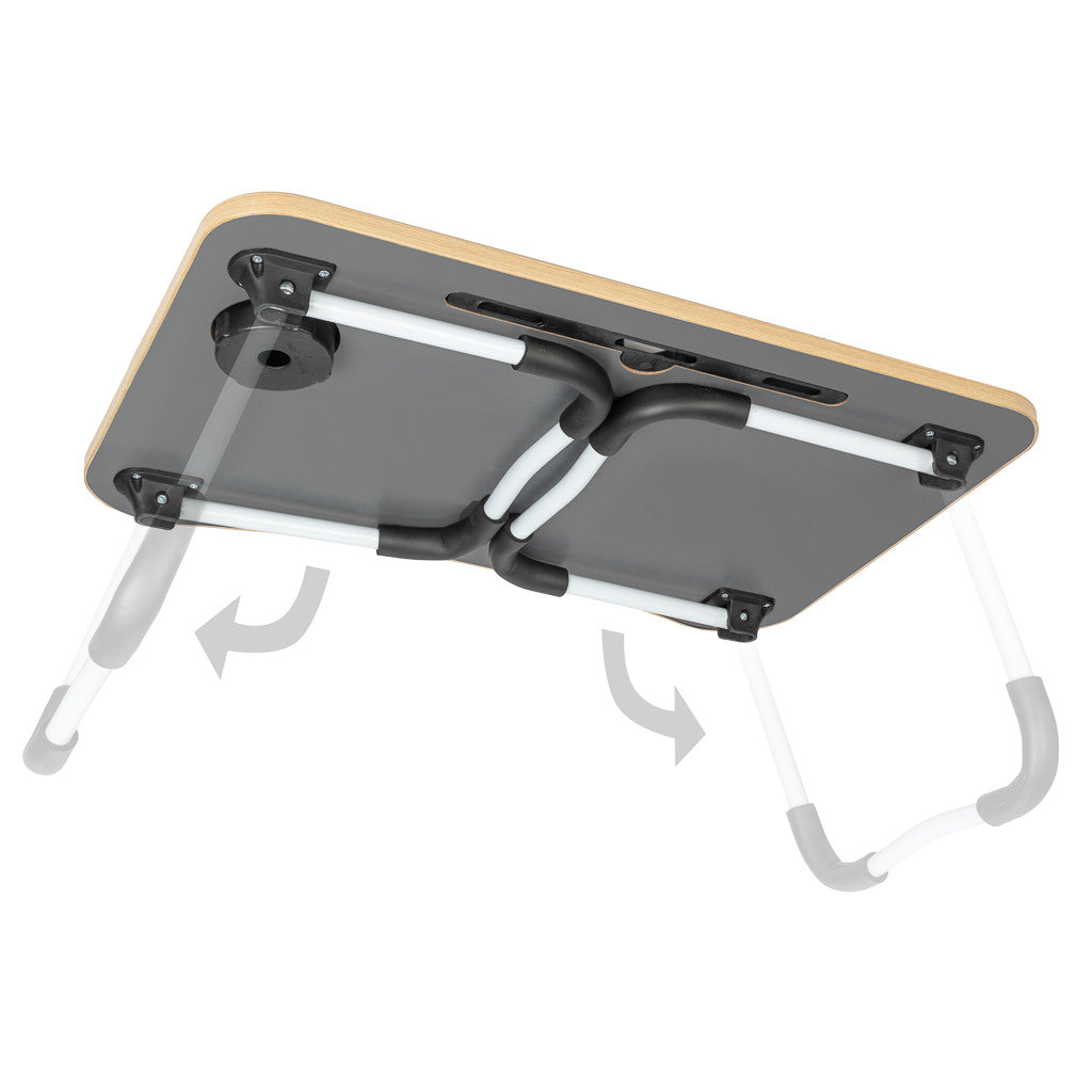 Masa pentru Laptop plianta din MDF  60x395 cm cu suport pahar si Telefon