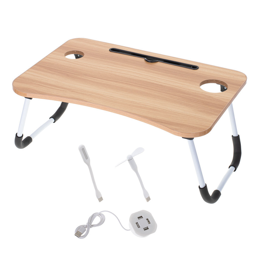 Masa pliabila pentru Laptop  cu ventilator lampa si USB