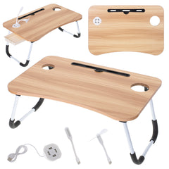 Masa pliabila pentru Laptop  cu ventilator lampa si USB