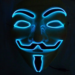 Masca anonymous luminoasa 3 moduri iluminare marime universala fixare elastica