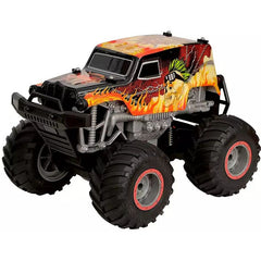 Masina cu telecomanda tip off-road cascadorii rotire verticala 360 grade imprimeu flacari