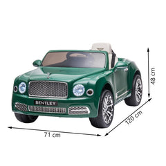 Masina electrica de jucarie bentley mulsanne 2-35w mp3 ma-im 30 kg telecomanda roti eva verde