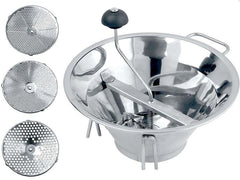 Masina profesionala de pasat rosii legume si fructe diametru 33 cm 3 site interschimbabile inox
