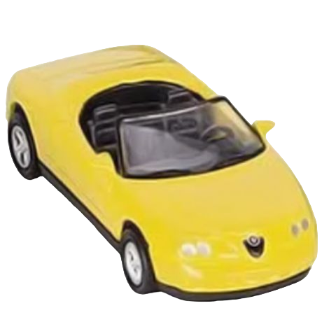 Masinuta Die Cast 7.5 Cm Scara 1:60 Alfa Romeo Galben