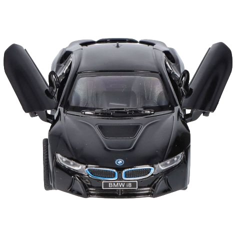 Masinuta die cast BMW i8 scara 1 la 36 12.5 cm neagra